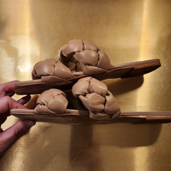 RAYE Women's Pale Pink Braided Slide Sandals Size 7.5 - Picture 8 of 12